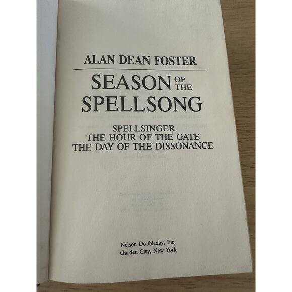 Season of the Spellsong, Alan Dean Foster, HC 1984 Doubleday Vintage - Picture 7 of 12